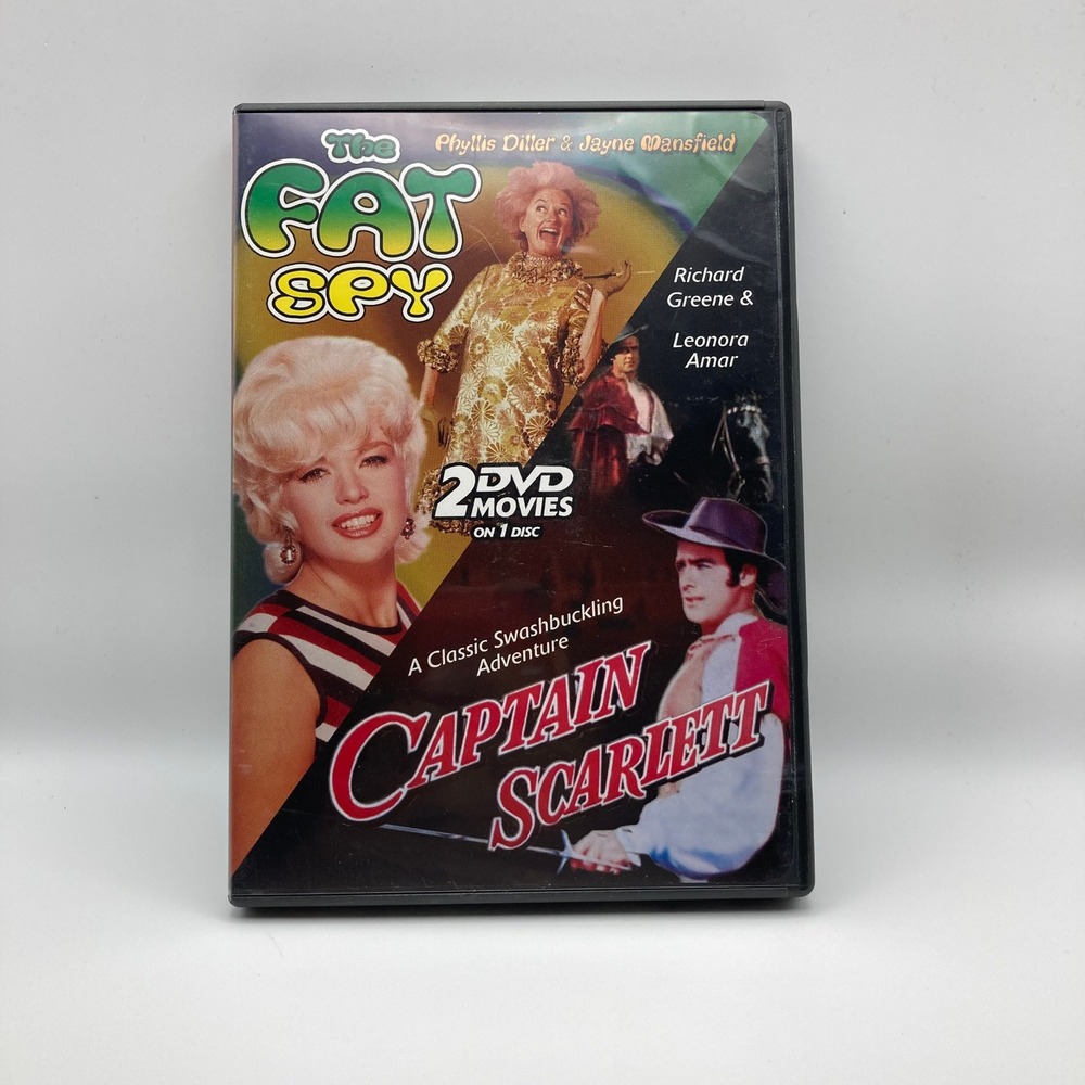The Fat Spy and Captain Scarlett DVD 2 Movies on 1 Disc‎ Jayne Mansfield Comedy